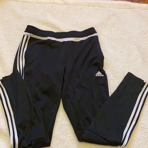 Black Adidas striped joggers